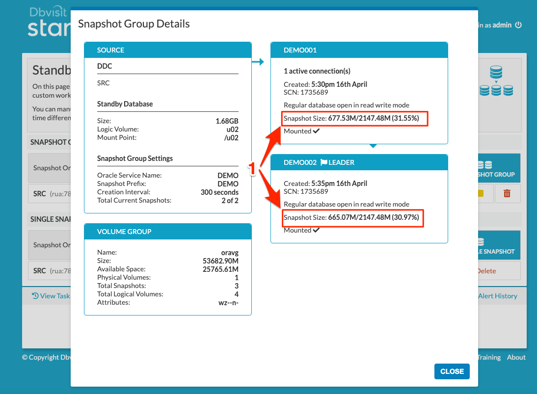 Dbvisit Standby Snapshot Option Dbvisit Support